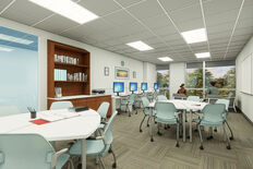 A rendering of the library at AHU tampa