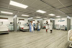 A rendering of the nursing lab at AHU Tampa
